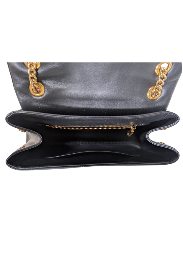 Current Boutique-Dolce & Gabbana - Black Leather Nappa Quilted Large Devotion Shoulder Bag