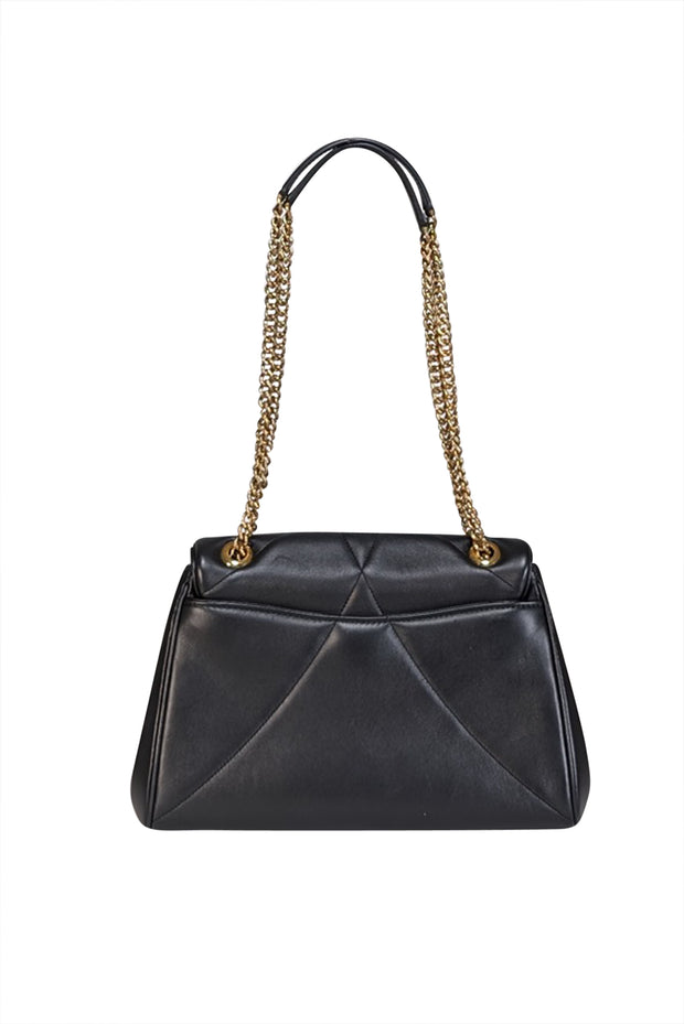 Current Boutique-Dolce & Gabbana - Black Leather Nappa Quilted Large Devotion Shoulder Bag