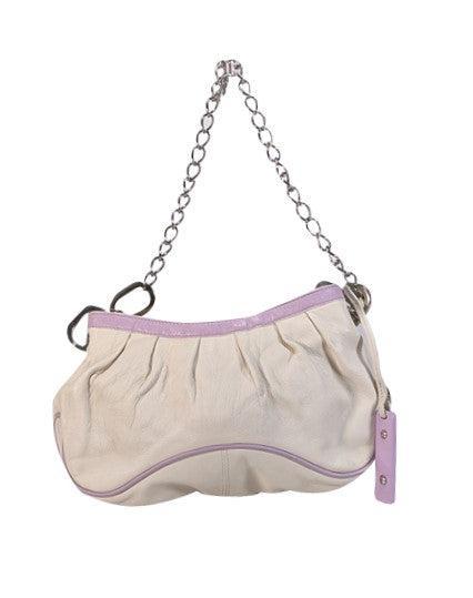Current Boutique-Dolce & Gabbana - Ivory & Lilac Leather Shoulder Bag