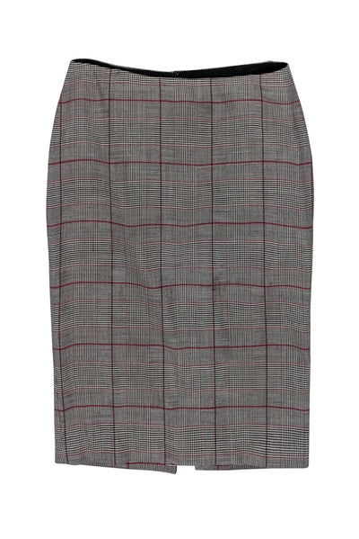 Current Boutique-Dolce & Gabbana - Beige, Black, Red Plaid Pencil Skirt Sz 2