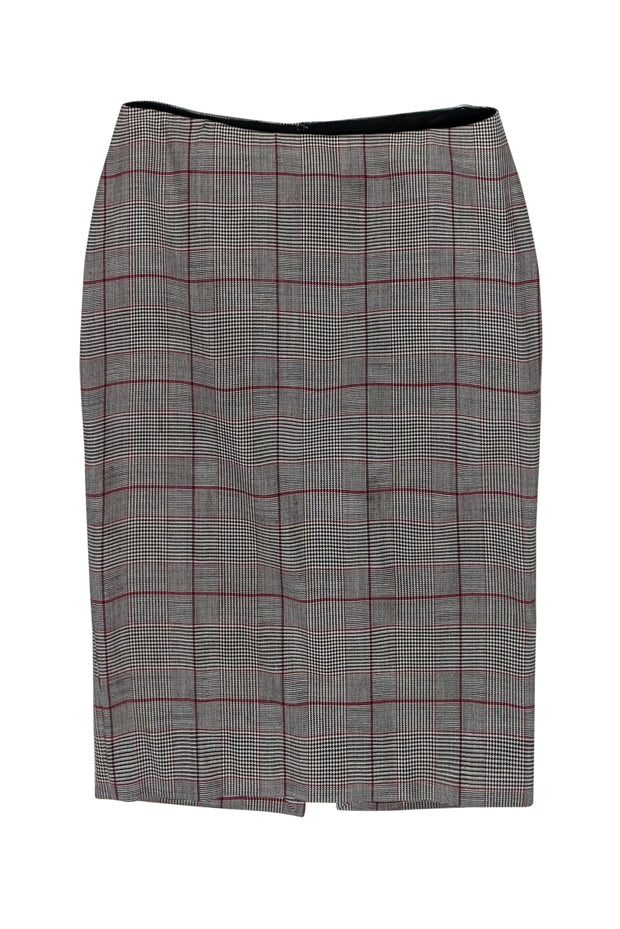 Current Boutique-Dolce & Gabbana - Beige, Black, Red Plaid Pencil Skirt Sz 2