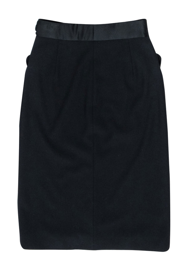 Current Boutique-Dolce & Gabbana - Black Button Front Pencil Skirt Sz 6