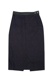Dolce & Gabbana - Dark Denim Pencil Midi Skirt Sz XS - Current Boutique