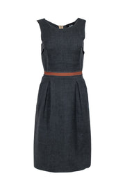 Current Boutique-Dolce & Gabbana - Grey Sleeveless Ruffle Back Dress Sz 6