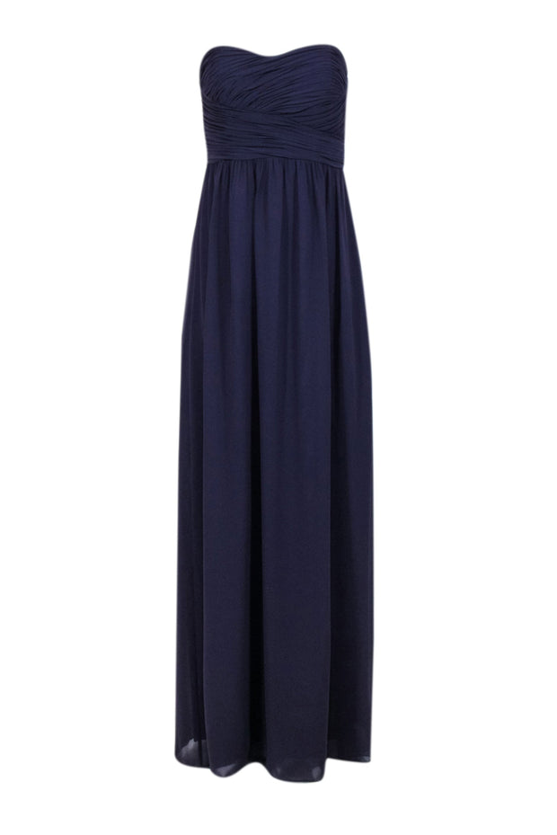 Current Boutique-Donna Morgan - Purple Strapless Maxi Formal Dress Sz 4