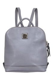 Current Boutique-Dooney & Bourke - Grey Zipper Around Saffiano Leather Backpack