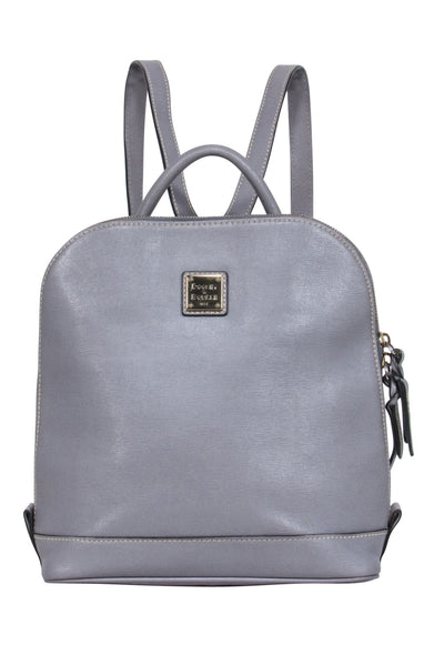 Current Boutique-Dooney & Bourke - Grey Zipper Around Saffiano Leather Backpack