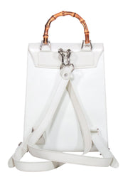 Current Boutique-Dooney & Bourke - White Backpack w/ Bamboo Handle