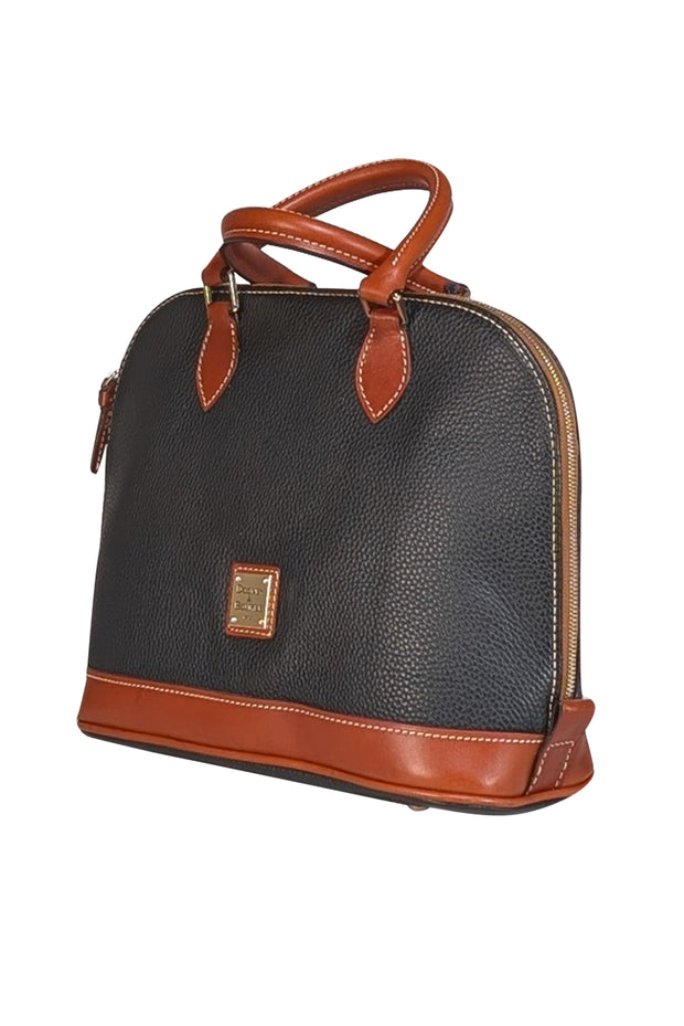 Dooney & Bourke - Black Pebbled Leather Satchel - Current Boutique