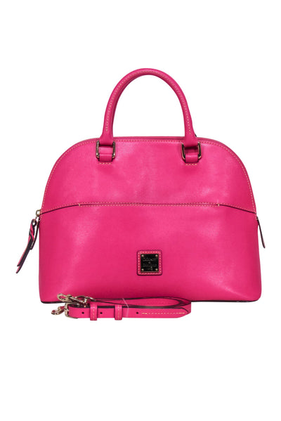 Current Boutique-Dooney & Bourke - Hot Pink Saffiano Leather Satchel Bag