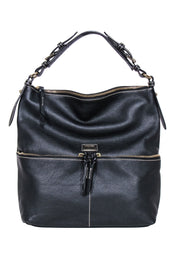 Current Boutique-Dooney & Bourke - Black Pebbled Leather Large Shoulder Bag