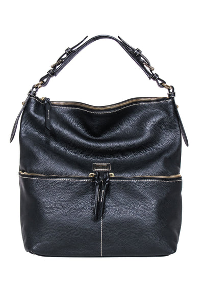 Current Boutique-Dooney & Bourke - Black Pebbled Leather Large Shoulder Bag