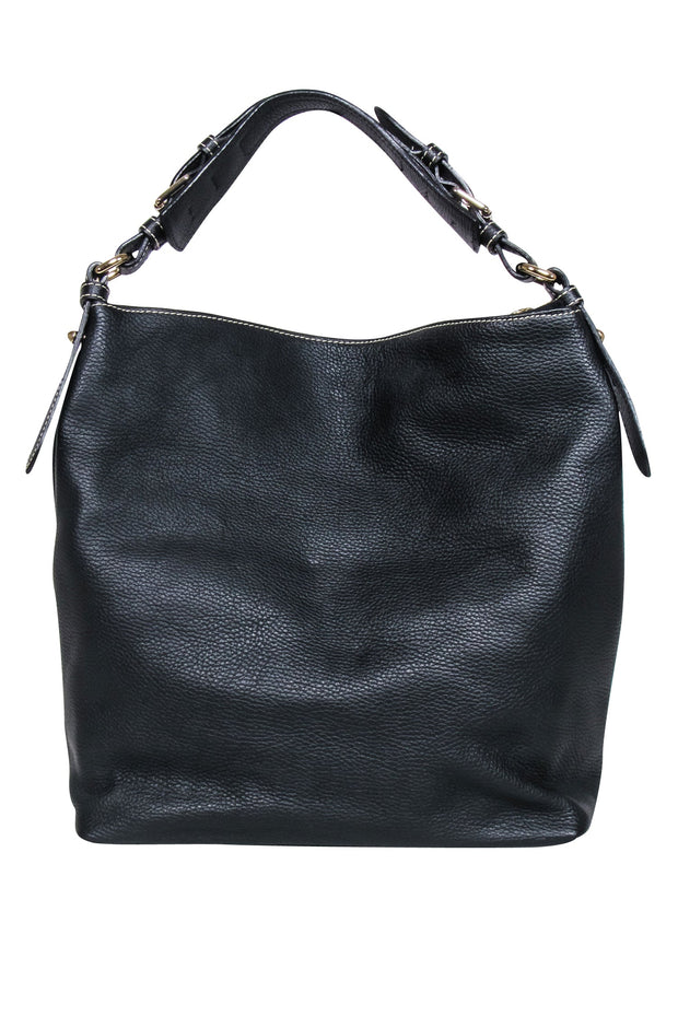 Current Boutique-Dooney & Bourke - Black Pebbled Leather Large Shoulder Bag