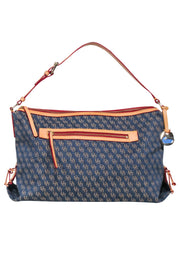 Current Boutique-Dooney & Bourke - Blue Denim Logo Brocade Shoulder Bag