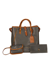 Current Boutique-Dooney & Bourke - Grey Leather Large Shoulder Bag