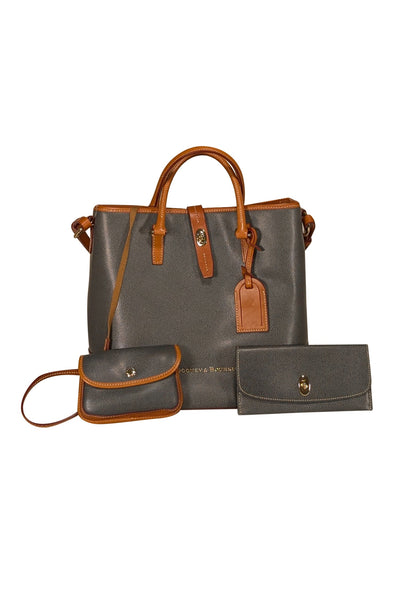 Current Boutique-Dooney & Bourke - Grey Leather Large Shoulder Bag