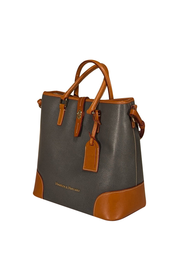 Current Boutique-Dooney & Bourke - Grey Leather Large Shoulder Bag