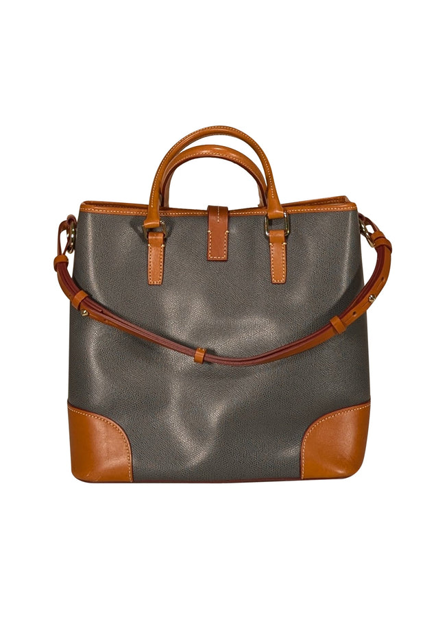 Current Boutique-Dooney & Bourke - Grey Leather Large Shoulder Bag