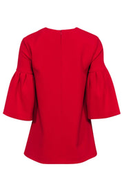 Current Boutique-Edit - Red Bell Sleeve Shirt Sz XS