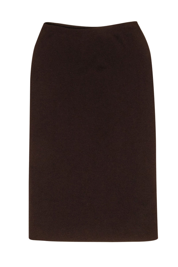 Current Boutique-Eileen Fisher - Brown Knit Midi Skirt Sz S