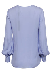 Current Boutique-Elie Tahari - Lavender Silk Long Sleeve Blouse Sz XS