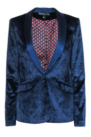 Current Boutique-Elizabeth & James - Navy Velvet Blazer Sz 4