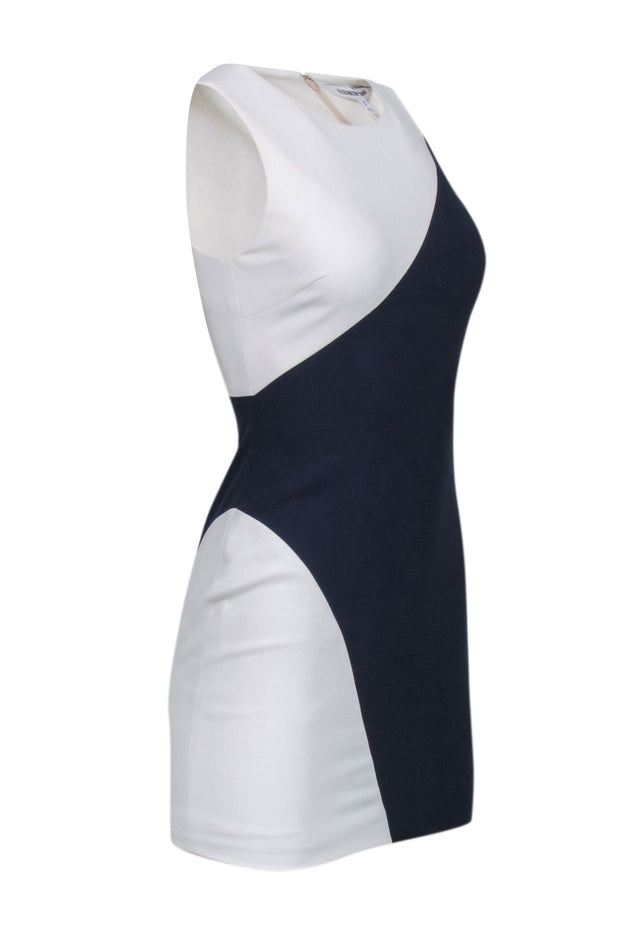 Current Boutique-Elizabeth & James - Navy & White Color Block Sleeveless Dress Sz 2