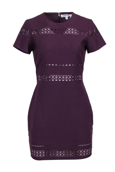 Current Boutique-Elizabeth & James - Plum Purple “Ari” Dress w/ Lasercut Details Sz 8