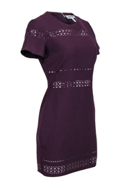 Current Boutique-Elizabeth & James - Plum Purple “Ari” Dress w/ Lasercut Details Sz 8