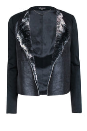 Current Boutique-Ella Moss - Black w/Faux Fur Front Jacket Sz S