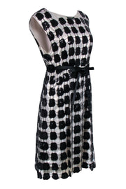 Current Boutique-Emporio Armani - Black Sequin Crochet Dress w/ Beige Slip Sz S