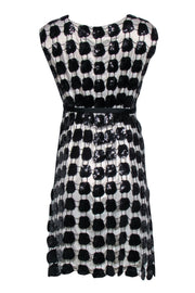 Current Boutique-Emporio Armani - Black Sequin Crochet Dress w/ Beige Slip Sz S