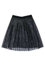 Current Boutique-Emporio Armani - Black & Silver Sparkle Tulle Skirt Sz 6