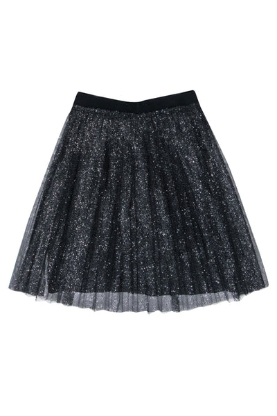 Current Boutique-Emporio Armani - Black & Silver Sparkle Tulle Skirt Sz 6