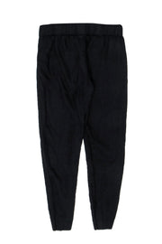 Current Boutique-Enza Costa - Black French Linen Drawstring Pants Sz S