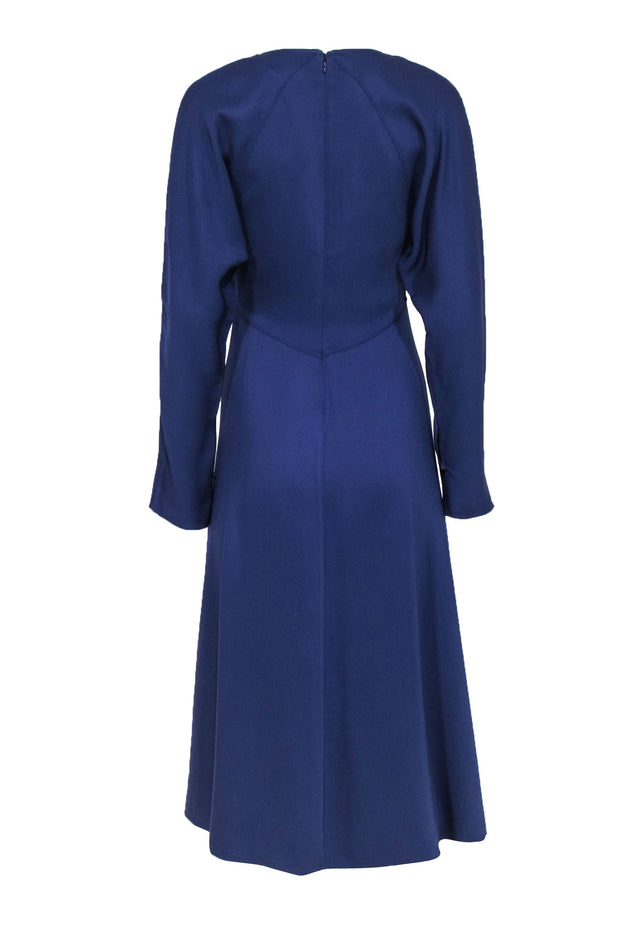 Current Boutique-Equipment - Eggplant Purple V-Neckline Slit Front Dress Sz 6