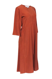 Current Boutique-Equipment - Orange Silk Maxi Dress Sz S