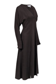 Current Boutique-Equipment - Brown Front Slit A-Line Midi Dress Sz 6