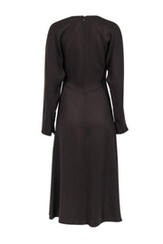 Current Boutique-Equipment - Brown Front Slit A-Line Midi Dress Sz 6