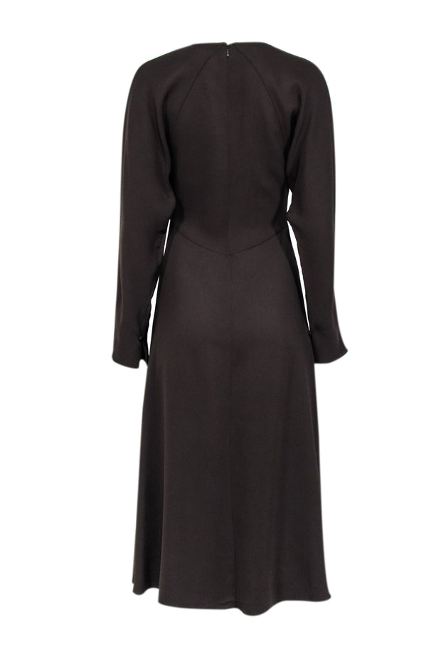 Current Boutique-Equipment - Brown Front Slit A-Line Midi Dress Sz 6