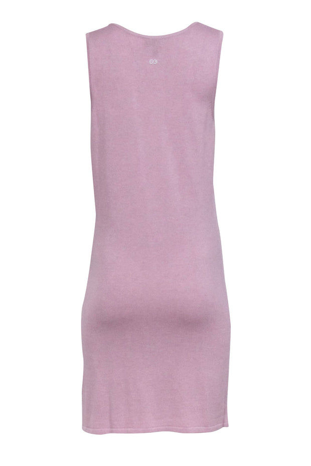 Current Boutique-Escada - Pink Sleeveless Midi Shift Dress w/ Attached Shoulder Scarf Sz XS