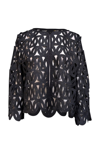 Current Boutique-Etcetera - Black Embroider Loop Unlined Jacket Sz XL