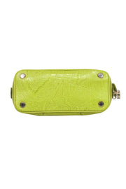 Current Boutique-Etro - Lime Green Textured Bowler Handbag