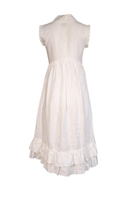 Facil Blanco - White 100% Linen Sleeveless "Masters of Linen" Dress Sz S - Current Boutique