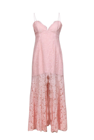 Current Boutique-Fame and Partners - Blush Pink Lace Sleeveless Cut Out Back Dress Sz 10