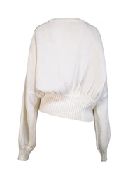 Farm Rio- Ivory V-Neckline Gold Button Cardigan Sz XL - Current Boutique