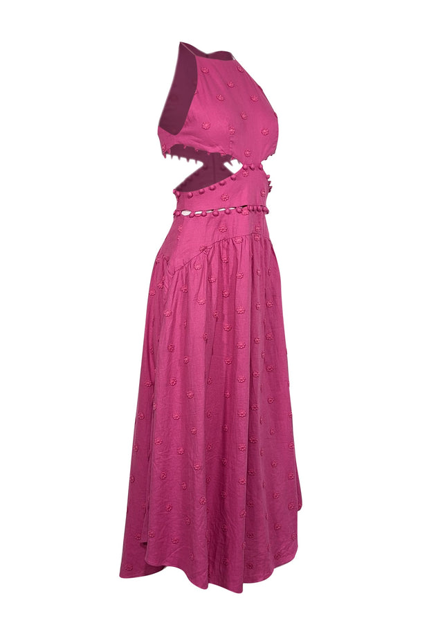 Current Boutique-Farm Rio - Pink Cut-Out Floral Applique Midi Dress Sz XS