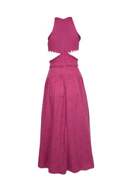 Current Boutique-Farm Rio - Pink Cut-Out Floral Applique Midi Dress Sz XS