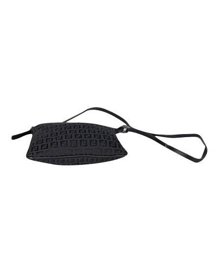 Current Boutique-Fendi - Black Monogram Zucchino Canvas Crossbody Bag