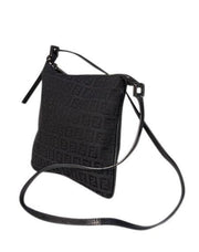 Current Boutique-Fendi - Black Monogram Zucchino Canvas Crossbody Bag